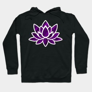 Purple Marble Lotus Flower Hoodie
